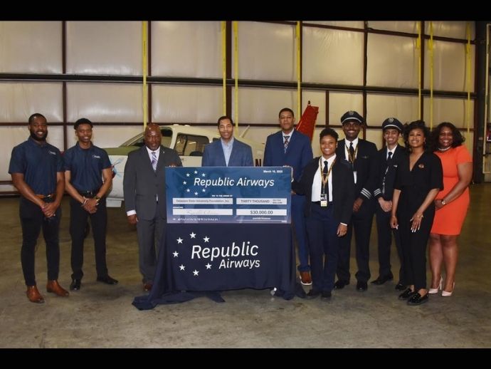 Republic Airways Gifts $30,000 to Delaware State University Aviation Department