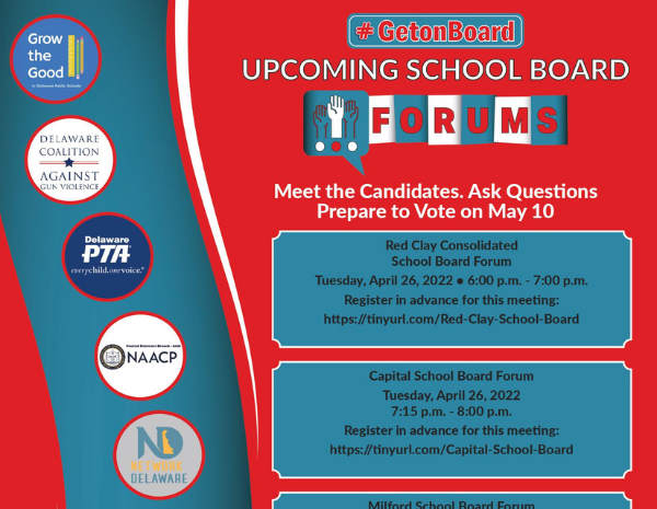 Delaware School Board Candidate Forums Starting April 26th