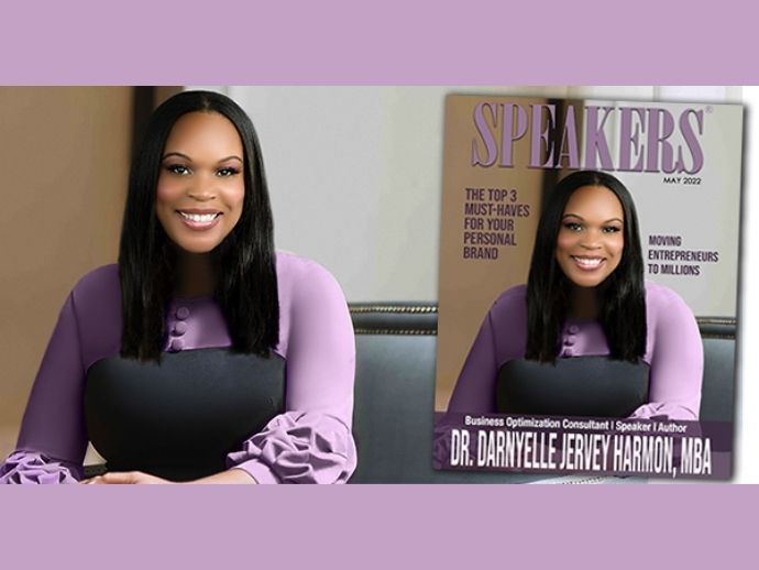 Delaware Native, Dr. Darnyelle Jervey Harmon Featured on Speakers Magazine May 2022 Cover: Moving Black Entrepreneurs to Millions
