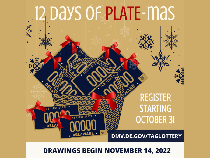 12 Days of PLATE-mas Low-Digit Tag Lottery Registration