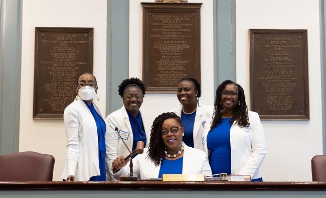 Members of Zeta Phi Beta Sorority, Inc and Phi Beta Sigma Fraternity State of Delaware Visit the Delaware’s Capital to Advocate for Black Maternal Health and Infant Mortality Rates